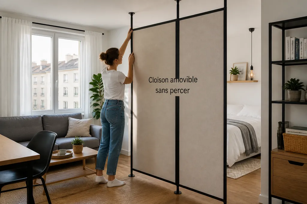 Cloison amovible sans percer : comment bien choisir et l’installer en location
