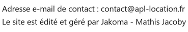Coordonnées de l'éditeur du site