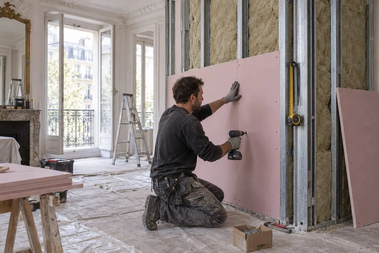 Placo feu : choisir, poser et chiffrer une plaque de plâtre coupe-feu